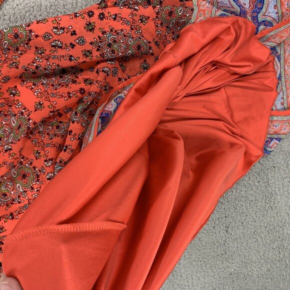 Speechless Women’s Blouse Shirt Top Size XL Peasant Boho Top Mix Print L/S - Picture 10 of 13